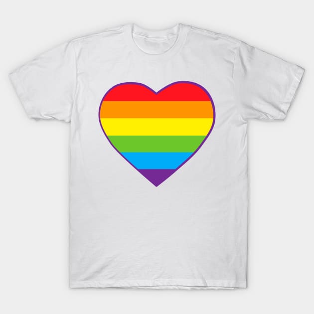 Pride Flag Heart T-Shirt by VanumChan